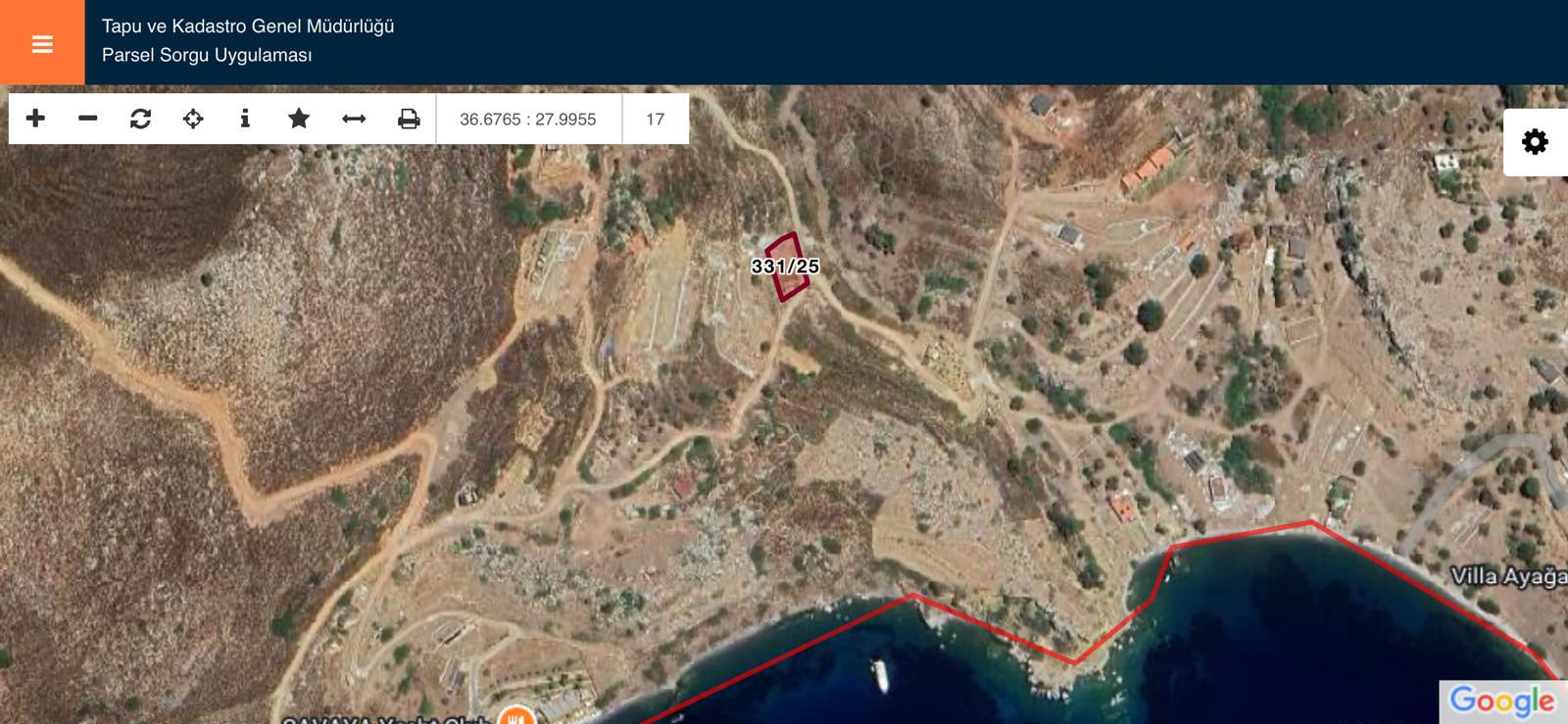 MABEL'DEN MARMARİS BOZBURUN'DA DENİZ MANZARALI 490M2 SATILIK TARLA